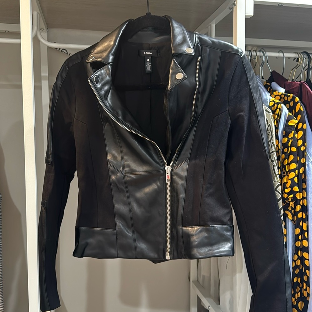 Black AQUA moto jacket